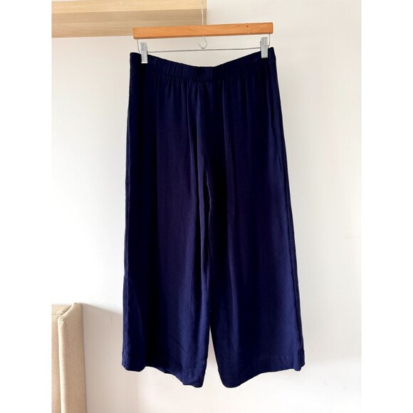 Lilly Pulitzer Pants - Lilly Pultizer Womens Size 10 Wide Leg Pants Gauze Crepe Pull On Stretch Office